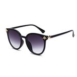 ELEGANTE Honey Bee Oval Sunglasses For Women (Black)-Pack Of 1 - Uv Protected