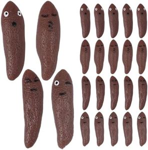 -Finger Slingshot Toys Flying Fake Poo Slingshot with Funny Expressions 24Pcs Stretchy Rubber Spoof Poo Toy for Kids Adults Flying Game Party Favor.