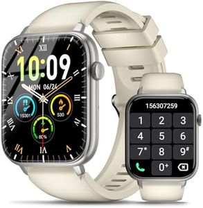 HOIFA Smartwatch Damen mit Telefonfunktion,1.83" HD Uhr Damen mit Herzfrequenz Stress Schlafmonitor,113+ Sportmodi Fitness Tracker, IP68 wasserdichte für Android iOS,Weiß