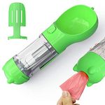 Guardians Portable Travel Dog Water Bottle, Dogs Walking Water Bottle Dispenser with Waste Bag for Pet, Puppy, Small Animal(Green)