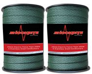 ShockRite Electric Fence Fencing 2 x 200m x 20mm Green Tape 400m