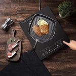 Panana Single Induction Hob, Portable 2200W Electric Cooker with Hot Plate Controls Touch Sensitive 10 Heat Levels Timer & Auto Switch Off Easy Use Cooking