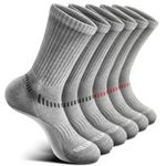 Men Athletic Socks,BULLIANT Compression Crew Socks Cushioned For Men Outdoor Sports Running Hiking,Arch Support(6Pairs,Shoes Size:Men 11-13)