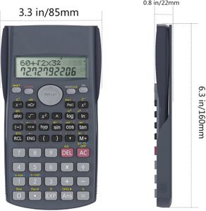 Helect 2-Line Scientific Calculator – Engineering, School & Business, Black