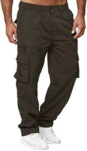 Men Casual Cargo Pant Lightweight Tactical Pant Hiking Jogger Classic Fit Multi Pockets M