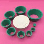 9 Pcs Filter Adapter Cones Set, Buchner Funnel Flask Adapter Set, Tapered Collar Green, Good Elasticity Smooth Surface Hardwearing