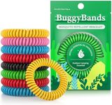 BuggyBands Mosquito Bracelets, 24 Pack Individually Wrapped, DEET Free, Natural and Waterproof Band