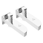 Pixaflo Extant Brass Bath Tub Diverter Spout with Wall Flange | Tip-Ton | Chrome (Pack of 2)