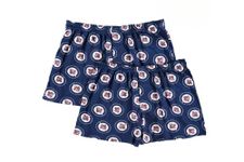 NHL Men’s 100% Cotton Boxers Underwear, 2-Pack, Soft Breathable Fabric, Loose Fit, Button Fly, Officially Licensed Apparel, Jets, Medium