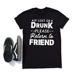 Best Friends T Shirt for Women Letters Print I'm The Friend Funny Graphic Tees Tops BFF Gift (M, IF)