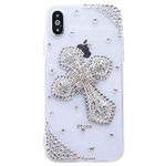 iPhone 6/iPhone 6s Case for Women, DMaos Cross Design for Christ, Bling Rhinestone Snow Bling Diamond Clear Soft Rubber Cover, Premium for iPhone6s iPhone6 4.7 inch