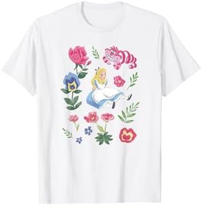 Disney Alice in Wonderland Alice Friends & Flowers Maglietta