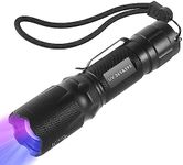 TNATRA UV 365nm and 395nm Flashlight, UV Blacklight for UV Glue Curing,Rocks & Minerals Hunting,Pet Stain Detector&Scorpion Finder, Dry Stain, Portable&Zoomable LED Ultraviolet Flashlight