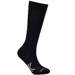 Laulax Boys Seamless Toe Coolmax Football Socks, Black, 8 Years - 13 Years, Size UK 1-6 / Europe 33-39