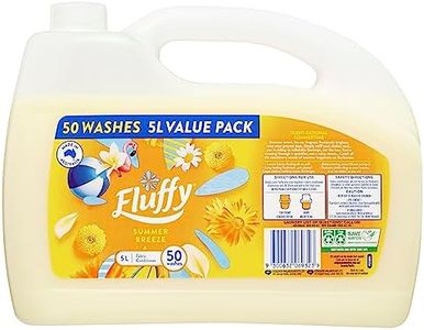 Fluffy Regular Liquid Fabric Softener Conditioner, 5L, Summer Breeze, Long Lasting Freshness