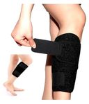 Ella Health & Beauty calf support for men pain relief Leg Wrap Calf Brace Compression,calf Sleeve for women shin splint support for running straps (Black-(1pc))