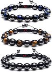 Hot And Bold Natural Stone Bead Combo Bracelet Set with Certificate - Experience Peace, Protection, and Prosperity