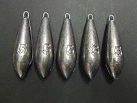 FFT PRO 5oz Plain Sea Fishing Weights Pack Of 5 FOR Mackerel Feather Cod Bass Boat Fishing (5oz x 10)