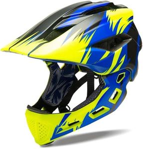 Natuway Kids Full Face HelmetS for Cycling Scooter Skateboard BMX Bike Roller-Skate Protective Gear Blue