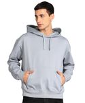 Alan Jones Clothing Men's Oversize Hoodie (Grey_Large, Cotton Blend, Loose)