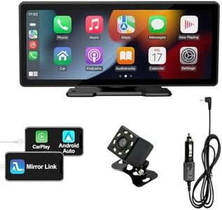 AUSWAY Car Stereo Radio 10.26-Inch Touchscreen Audio System Apple Carplay Android Auto Voice Control MP5 Player Bluetooth Head Unit Portable with Camera