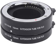 Macro Autofocus Close Up Extension Tube 10mm 16mm CNC Adapter Macro Photography for Fuji X Mount Camera Aluminum Alloy ABS Plastic Lightweight and Portable Black