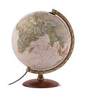 National Geographic 8007239978737 30 cm Edge Executive Antique Reference Illuminated Globe, brown