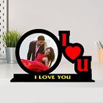 MYGIFTYSHOP I Love You Customised Wooden Photo Table Top 8 X 6 Inch | Birthday Anniversary Love Valentine Day Gift | Husband Wife Girlfriend Boyfriend fiance