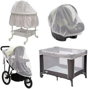 Baby Mosquito and Bug Nets for Strollers & Joggers, Pack n' Plays, Infant Car Seats & Bassinets. 2-Pack. Breathable with Elastic for Easy fit