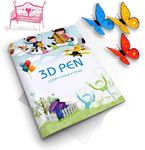 Melt3D's 3D Printing Drawing Book, Reusable Colorful 40 Patterns Thick Paper Template with a Clear Plate, Painting Graffiti Template for 3D Pen Kids