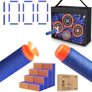 1000PCS Refill Bullets with Two Types of Tips Compatible for Nerf N-Strike Elite Series，Bulk Bullets with Portable Shooting Practice Target Toy Storage Mesh Bag