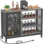 Homieasy Wine Bar Cabinet with Powe