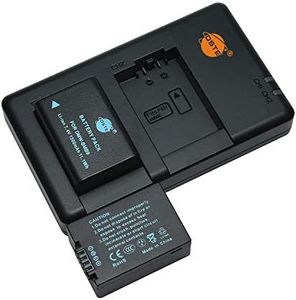 DSTE DE DMW-BMB9 BMB9E - Batería recargable de repuesto y cargador dual compatible con cámaras Lumix DMC-FZ150, V-Lux2, V-Lux3, Leica BP-DC9, DC-FZ80, DC-FZ82, V-Lux2, V-Lux3, etc