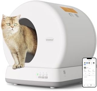VIVIDMOO Litiere Chat Autonettoyante, Litière à Nettoyage Automatique, élimination des Odeurs/Contrôle APP/Capacité 57.6L litière Automatique, Coussin de Sable de Chat