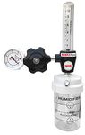 SEEMA® Fine Adjustment Valve with Rota-Meter & Humidifier Bottle | Oxy Flowmeter | Oxygen Valve With Regulator | Oxygen Flow Meter With Rotameter & Humidifier Bottle