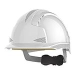 JSP EVOLite Lightweight ABS Safety Helmet CR2 Wheel Ratchet, Vented, White, One Size (AJB170-400-100)