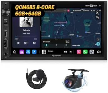 Eonon 6GB+64GB Double Din Car Stereo, 7 Inch Wireless CarPlay Android Auto Car Audio Receiver, Android 13 Touchscreen Navigation, Bluetooth, Backup Camera, 4G LTE, DSP -UX6S