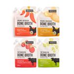 Broya Beef & Chicken Bone Broth | Premium 100% Grass Fed Beef and Certified Organic Chicken with Collagen Protein | Paleo, Keto and Gluten-Free | Perfect for Sipping, Soup and Cooking Stock | Variety Pack (4 Packets)