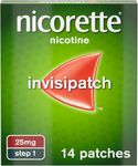 Nicorette Step 1 Invisi 25mg Patch Nicotine 14 Patches (Stop Smoking Aid)