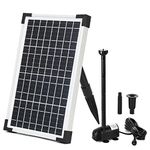 ECO-WORTHY Solar Fountain Water Pump Kit 10W Solar Panel and 160 GPH Brushless Submersible Powered Pump for Garden Decoration Solar Aerator Pump, Waterfall, Pond Aeration, Aquarium,(NO Battery Backup)