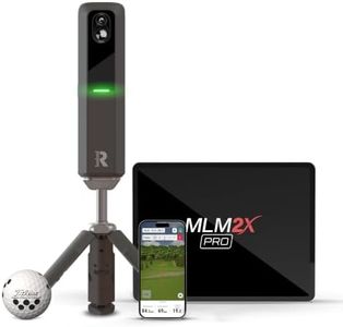 Rapsodo MLM2XPRO Mobile Launch Monitor Golf Simulator with Putting | PC Compatible 4K Golf Sim Swing Trainer For Home & Driving Range | Indoor & Outdoor Training Aid | Dual Camera | 15 Metrics