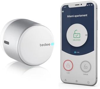 tedee Go Smart Lock Silver, Bluetooth Electronic Door Lock with Automatic Lock and App, AV-Test Certified