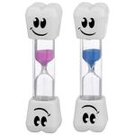 Smile Tooth 2 Minute Sand Timer Assorted colors (2 Pack)