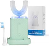 COOBST U-Shaped Electric Toothbrush for Adults, Electric Toothbrush with IPX7 Waterproof, ultrasonic Toothbrush with 4 Clean Modes & 3 Light Modes