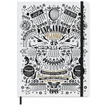 Moleskine x Lorenzo Petrantoni Unplanned Planner, Limited Edition Hard Cover and Elastic Closure Petrantoni Weekly Notebook, Size Extra Large 19x26 cm, White