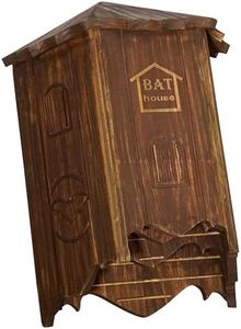 MIXUMON Bat Houses for Outdoors - 3 Chambers Bat House (100 Bats) - Perfectly Box Designed for Bats, Easy to Install (Style 4 - Rustic)