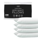 Adam Home Premium Pillows 4 Pack Hotel Quality with Breathable Cover – Bouncy Side Sleeper Pillow for Neck and Shoulder Pain – Quick Rebound & Dust Proof Hotel Pillows, Made in UK, (48x74 cm)
