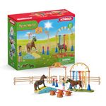 schleich Farm World 42481 Pony Agility Training Set with Horse, Trainer, and Accessories Playset - 41-Piece Pony, and Horse Club Accessories - Toy Animals Gift Set for Boys, Girls, Toddlers Ages 3+