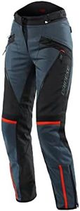 Dainese - Tempest 3 D-Dry Lady Pants, Pantalon De Randonnée Moto Pour Femme, Membrane Imperméable, Intérieur Thermique Amovible, Protège-Genoux, Ebène/Noir/Lavande Rouge, 44