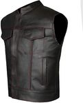 SOA Men's Leather Vest Anarchy Moto